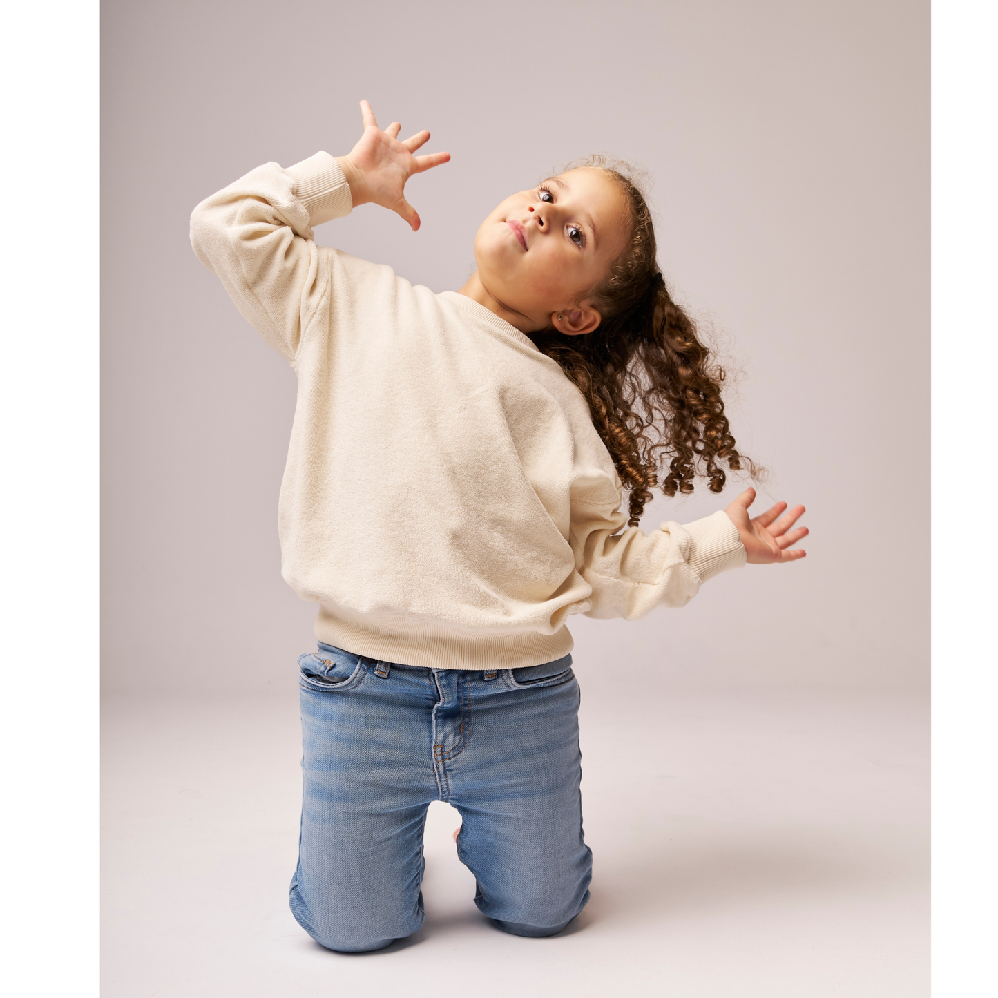 Terry Sweatshirt Oat Cream — 100% Organic Pima Cotton