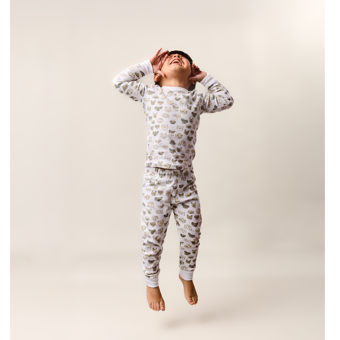 Mini Woof Squad Grey Two piece Kids Pajama