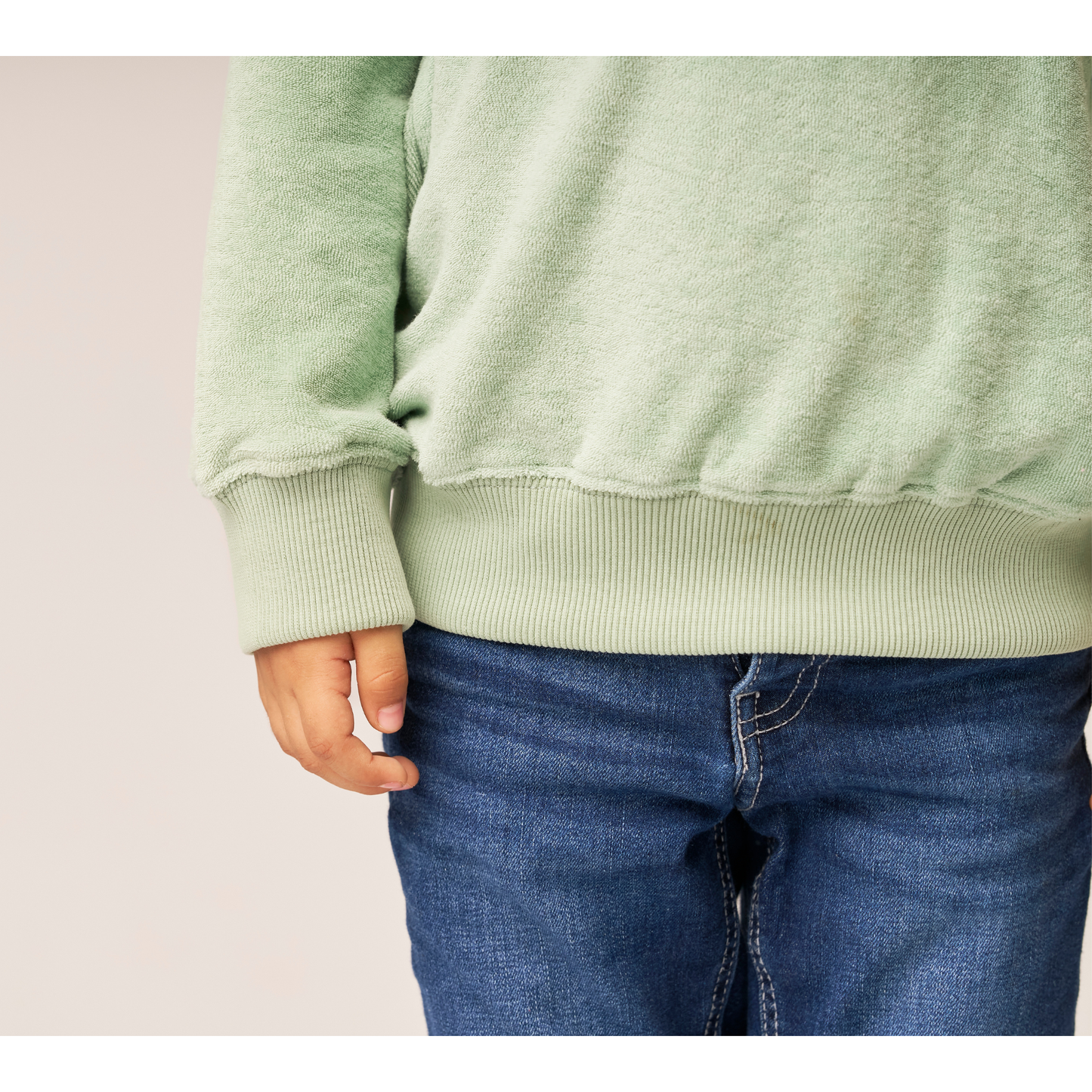 Terry Sweatshirt Cactus Green — 100% Organic Pima Cotton