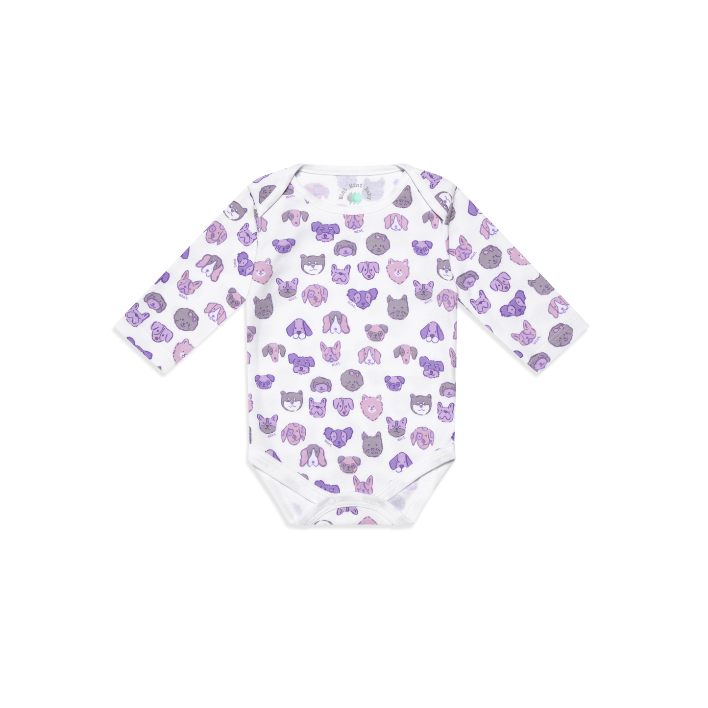 Mini Woof Squad Lilac Long sleeve Bodysuit