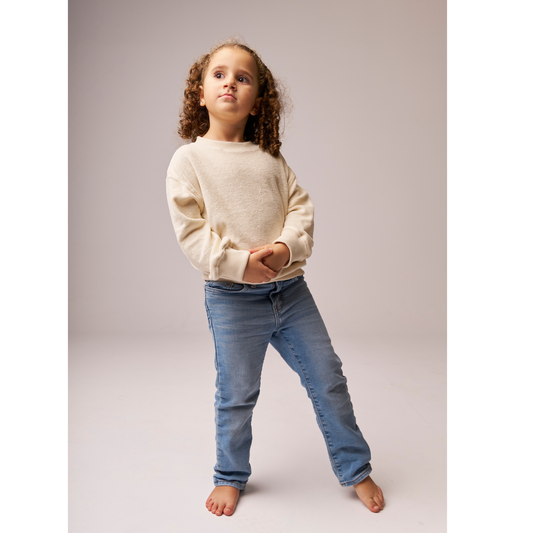 Terry Sweatshirt Oat Cream — 100% Organic Pima Cotton