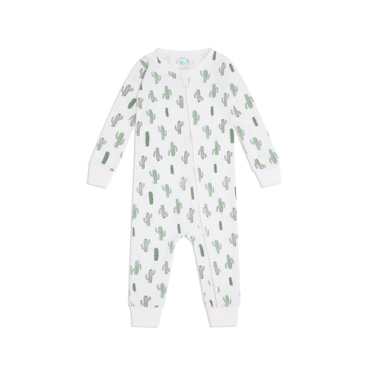 Cactus Garden Zip-up Baby Bodysuit