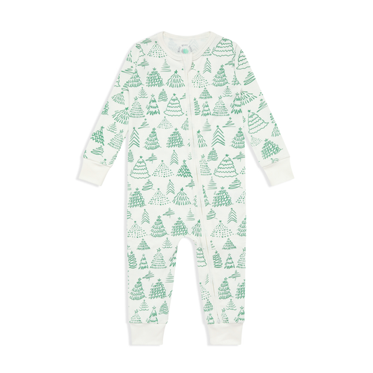 Christmas Forest Zip-up Bodysuit