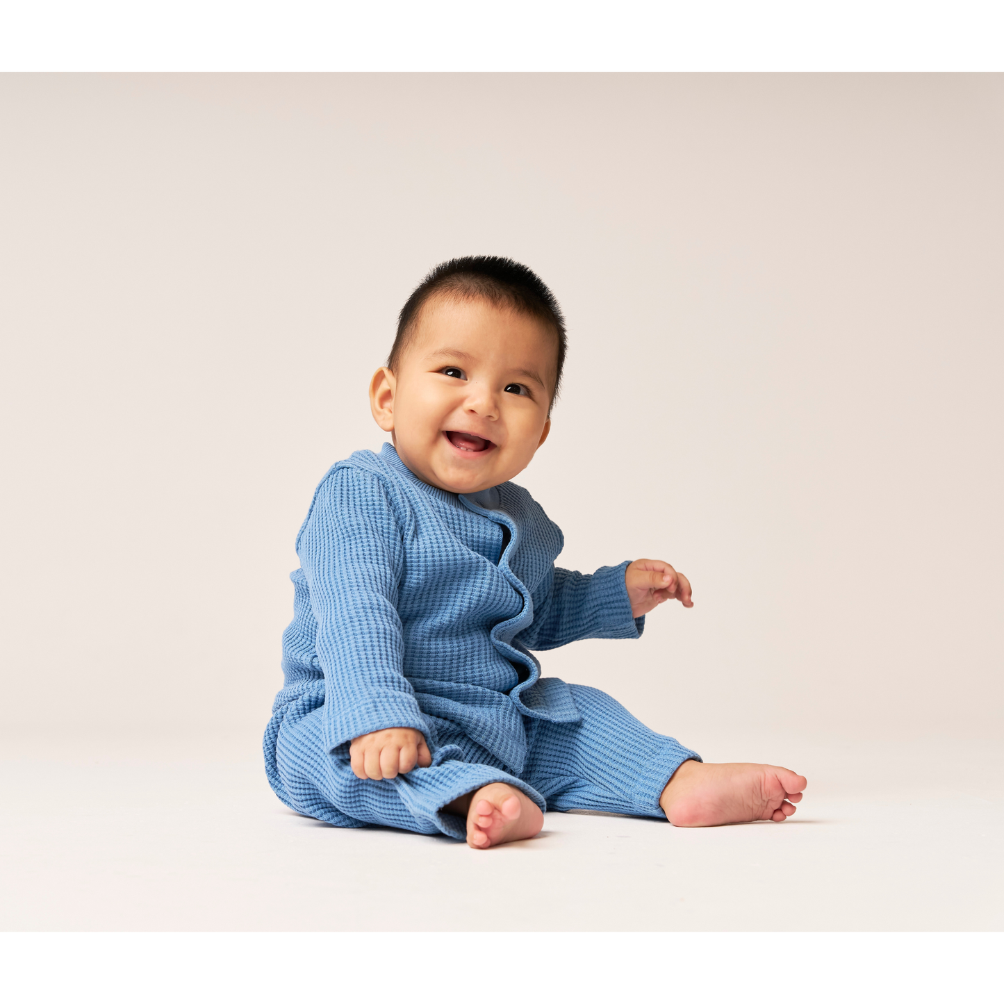 Waffle Baby Set Pacific Blue — 100% Organic Pima Cotton