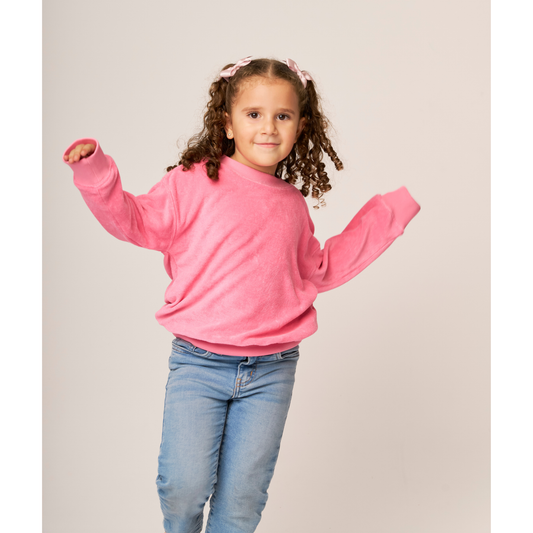 Terry Sweatshirt Peony — 100% Organic Pima Cotton