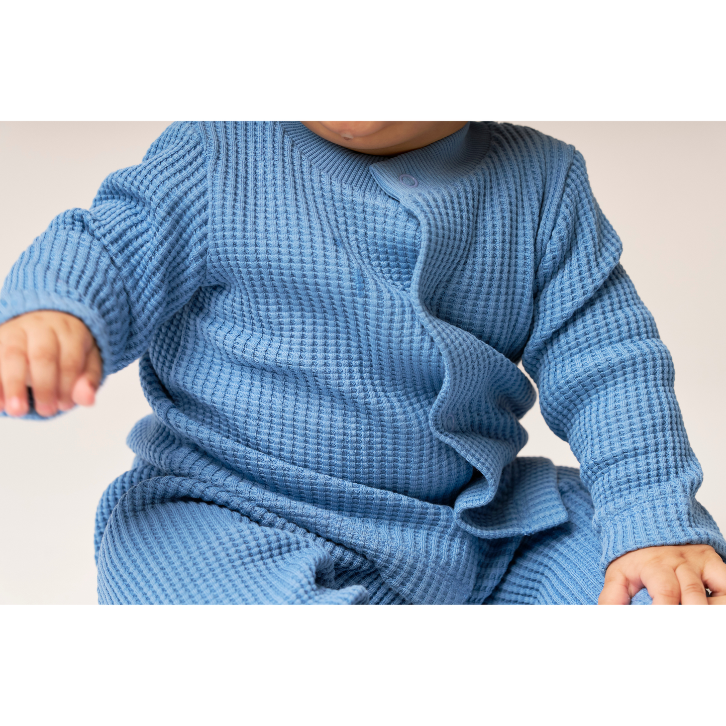 Waffle Baby Set Pacific Blue — 100% Organic Pima Cotton