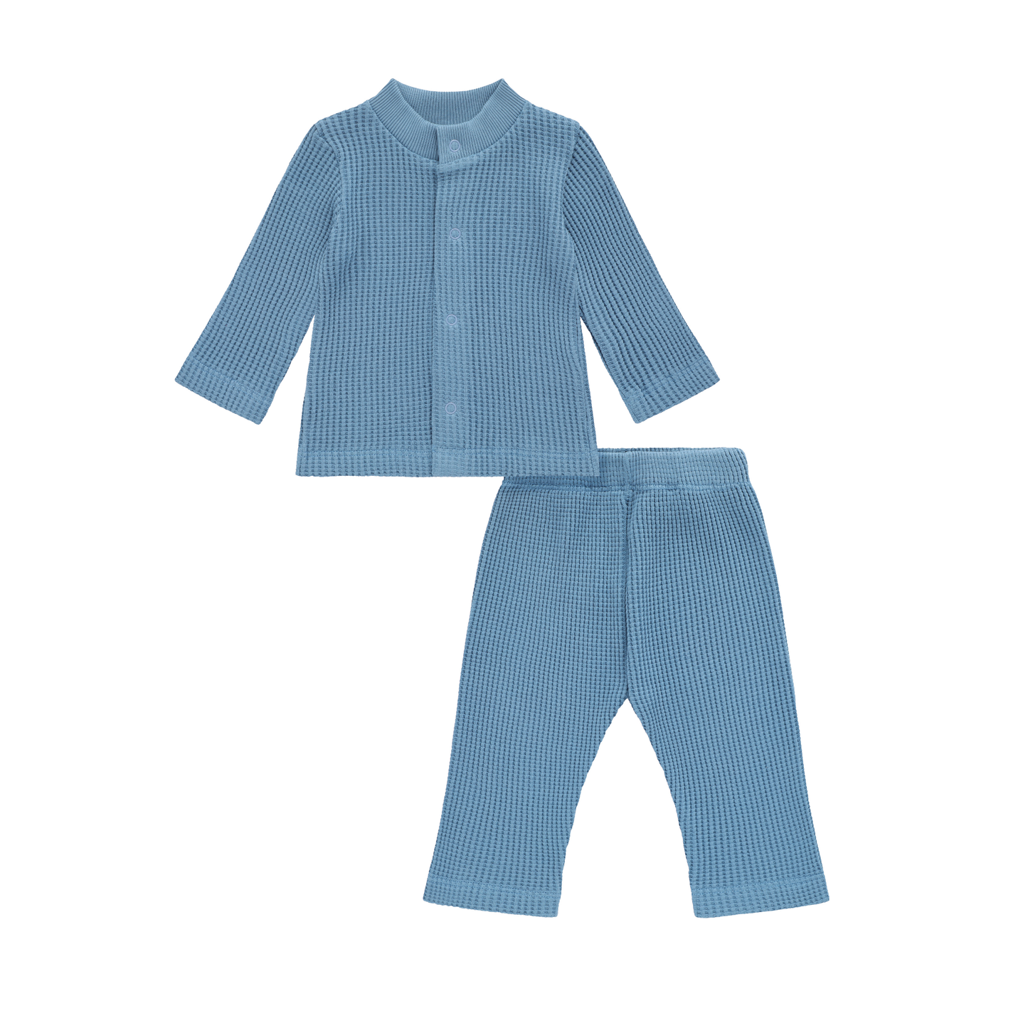 Waffle Baby Set Pacific Blue — 100% Organic Pima Cotton