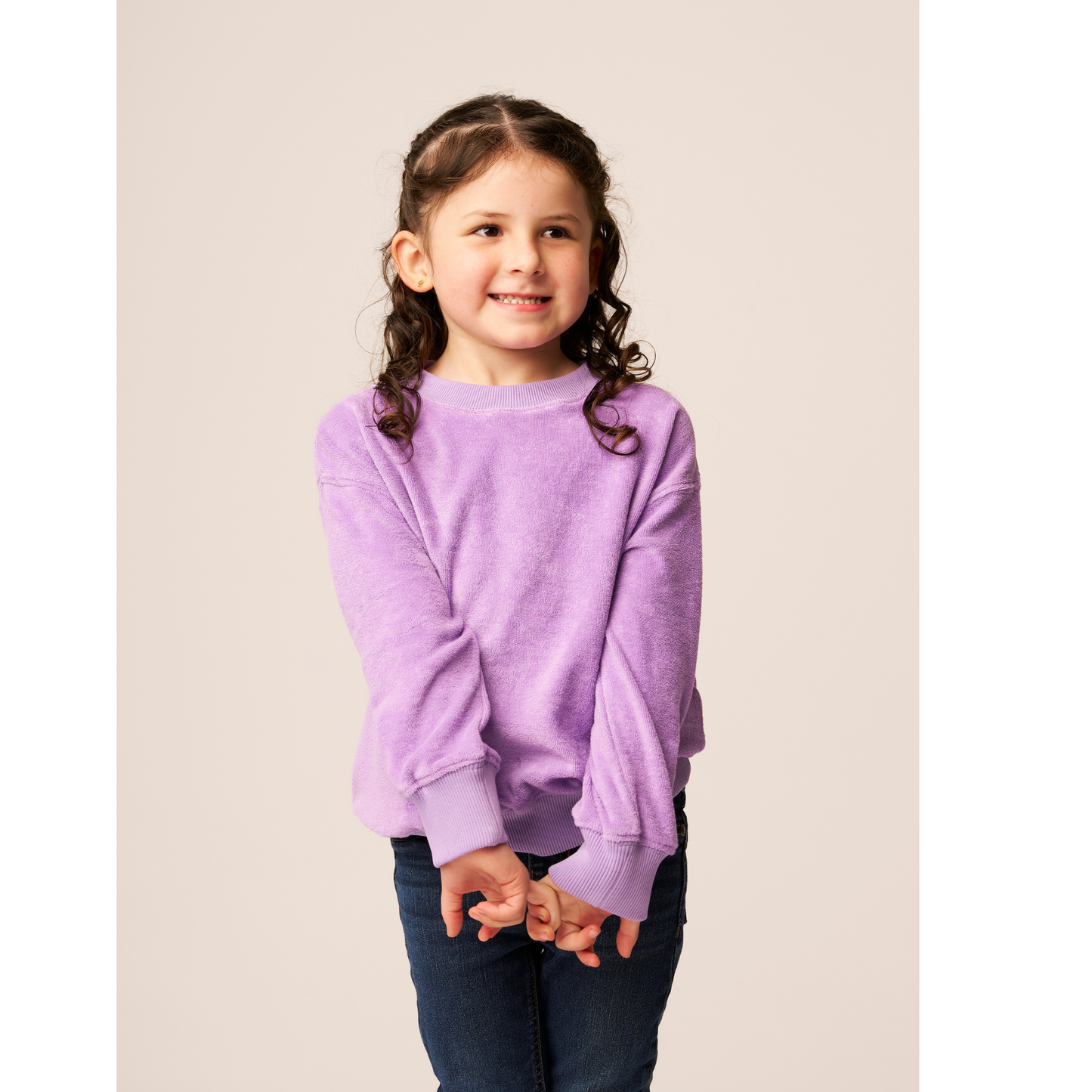 Terry Sweatshirt Lilac — 100% Organic Pima Cotton