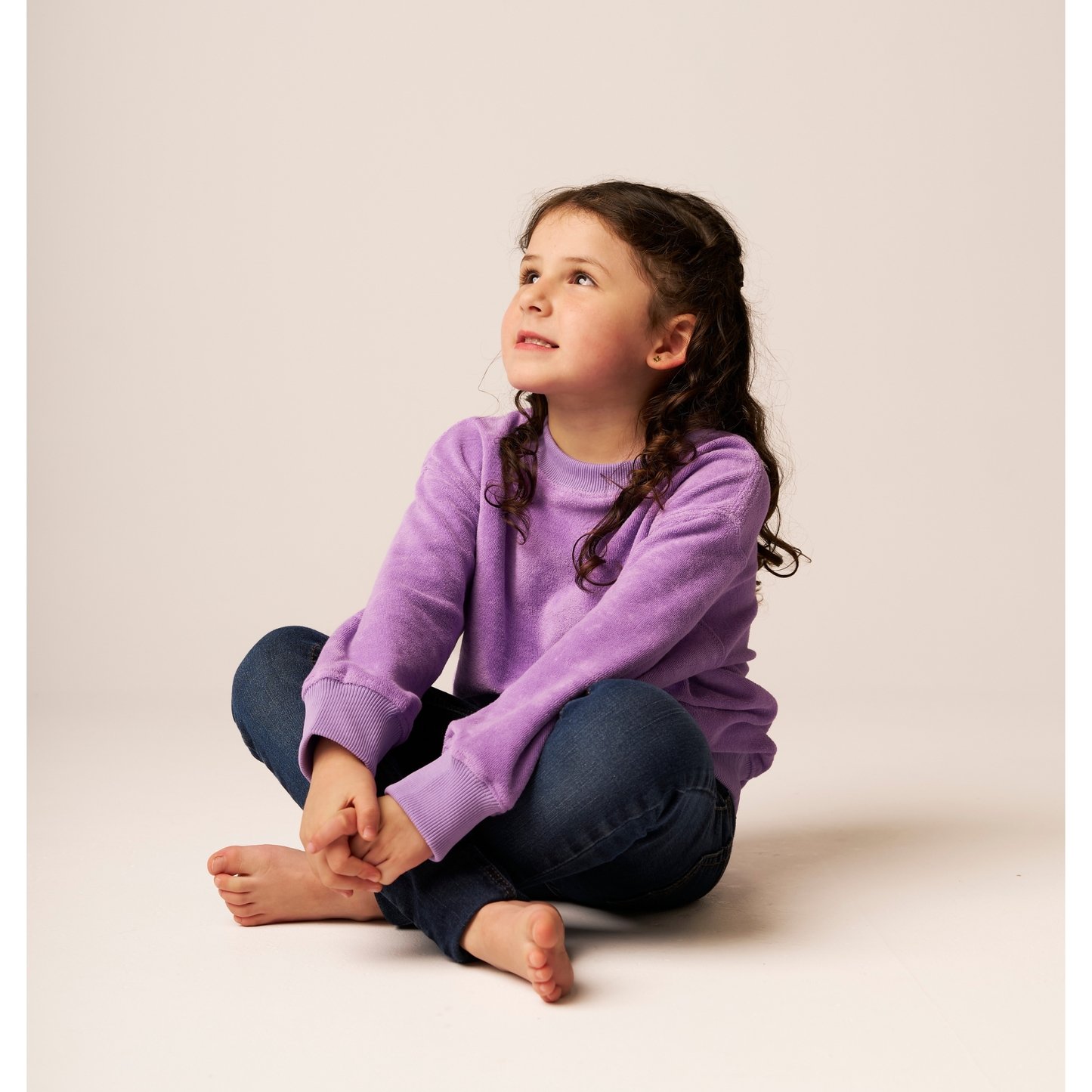 Terry Sweatshirt Lilac — 100% Organic Pima Cotton