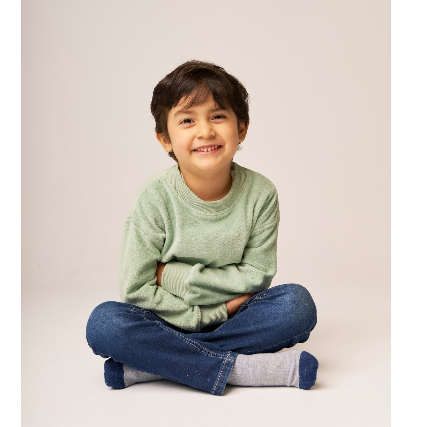 Terry Sweatshirt Cactus Green — 100% Organic Pima Cotton