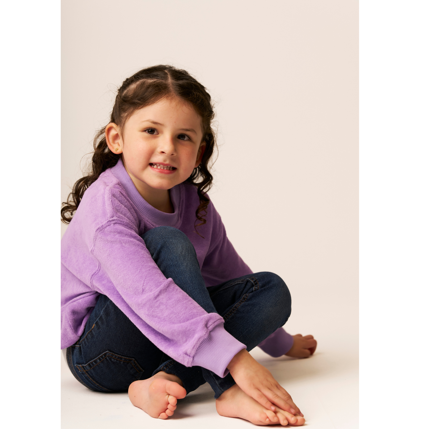 Terry Sweatshirt Lilac — 100% Organic Pima Cotton