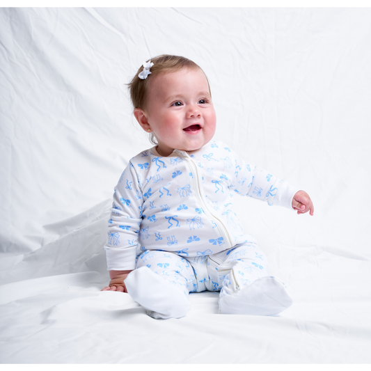 Coquette Zip-up Baby Bodysuit