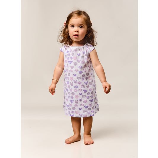 Mini Woof Squad Lilac Lounge Dress