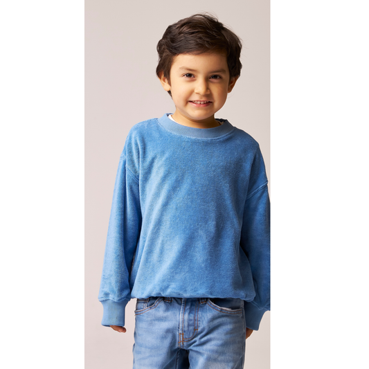 Terry Sweatshirt Pacific Blue — 100% Organic Pima Cotton