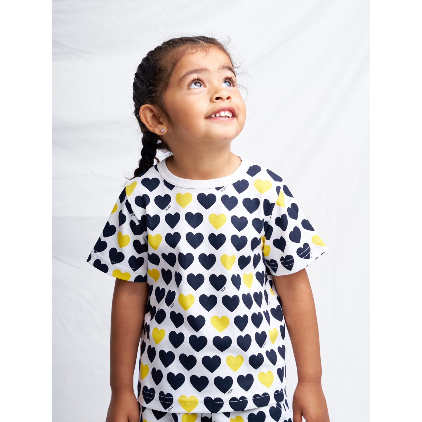 Black & Yellow Hearts Short Pajama set