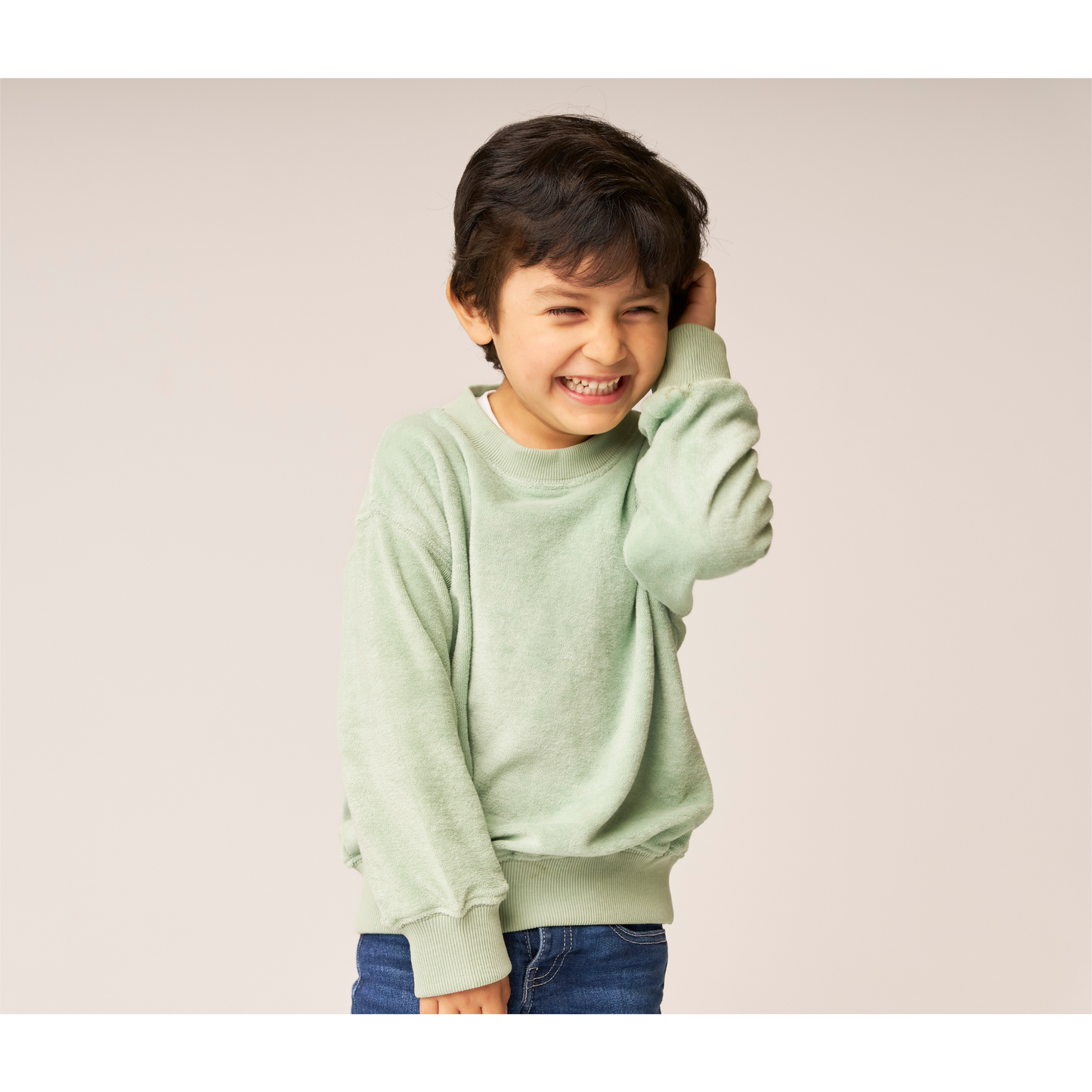 Terry Sweatshirt Cactus Green — 100% Organic Pima Cotton