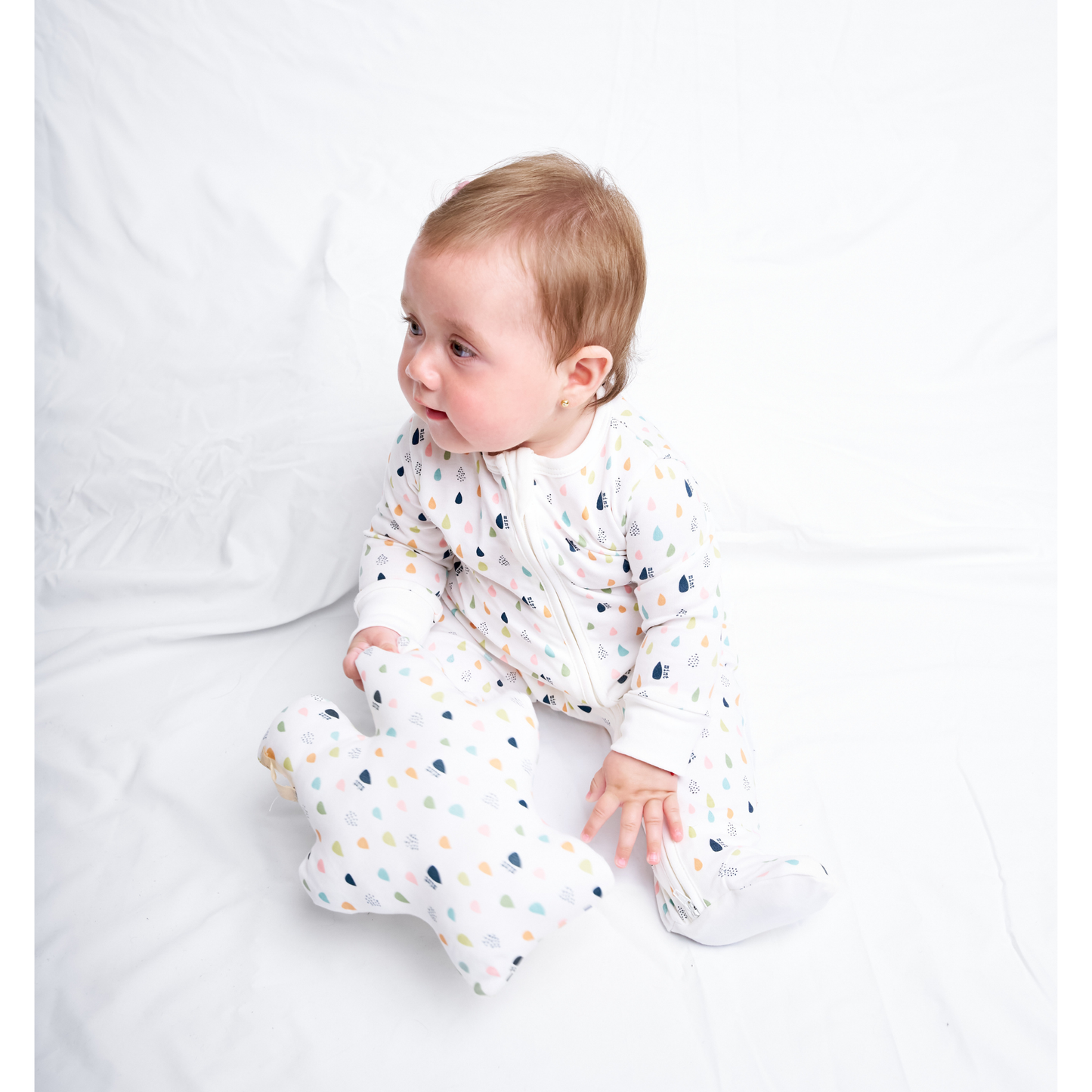 Tiny Drops Zip-up Baby Bodysuit