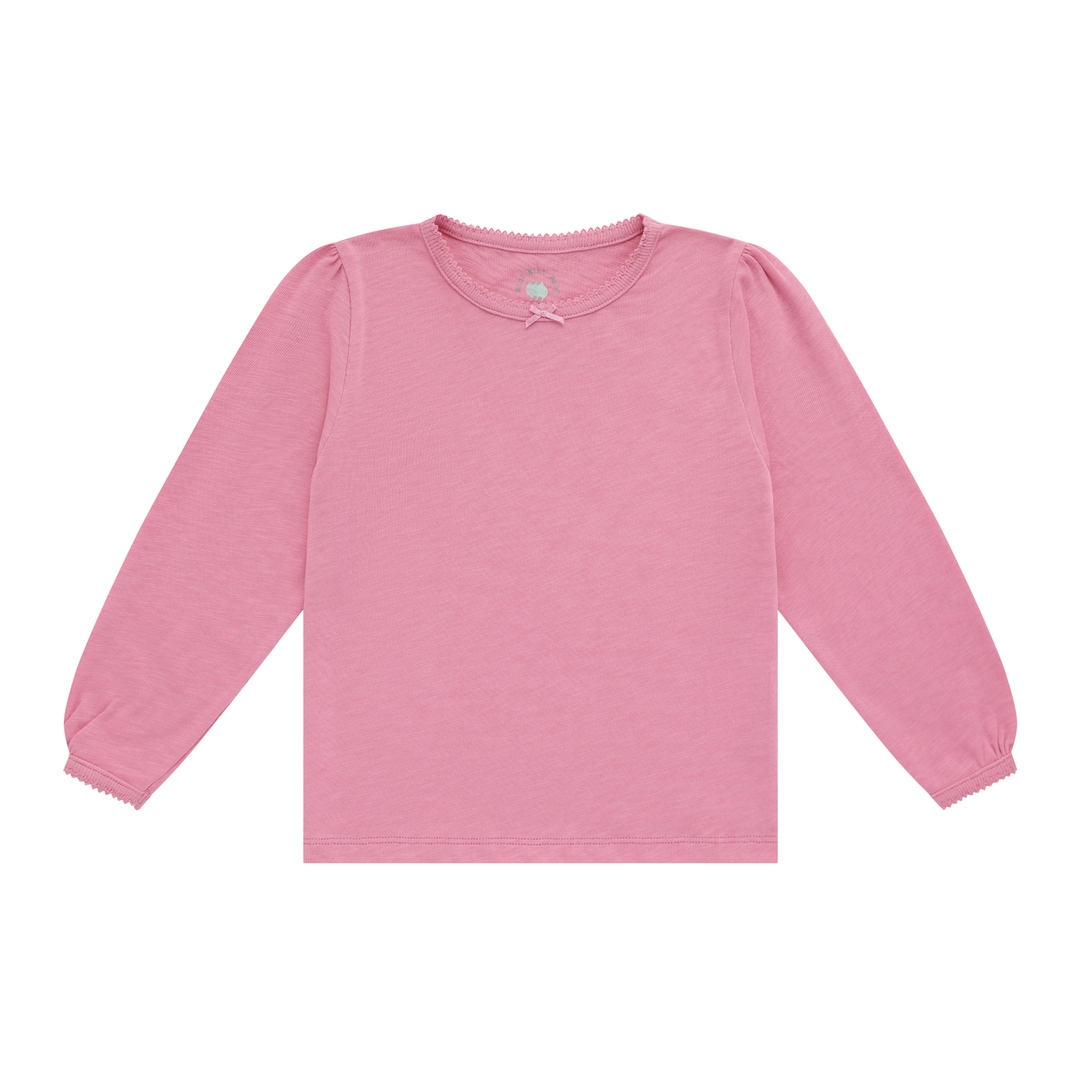 Puff Long Sleeve Tee Peony — 100% Organic Pima Cotton