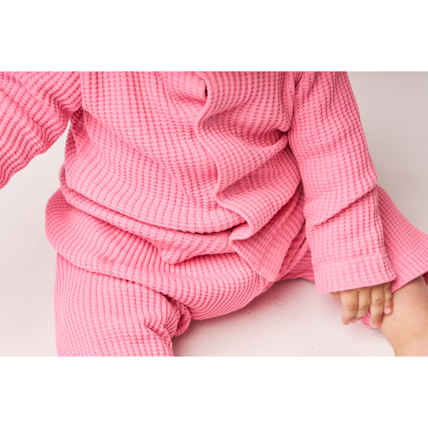 Waffle Baby Set Peony — 100% Organic Pima Cotton
