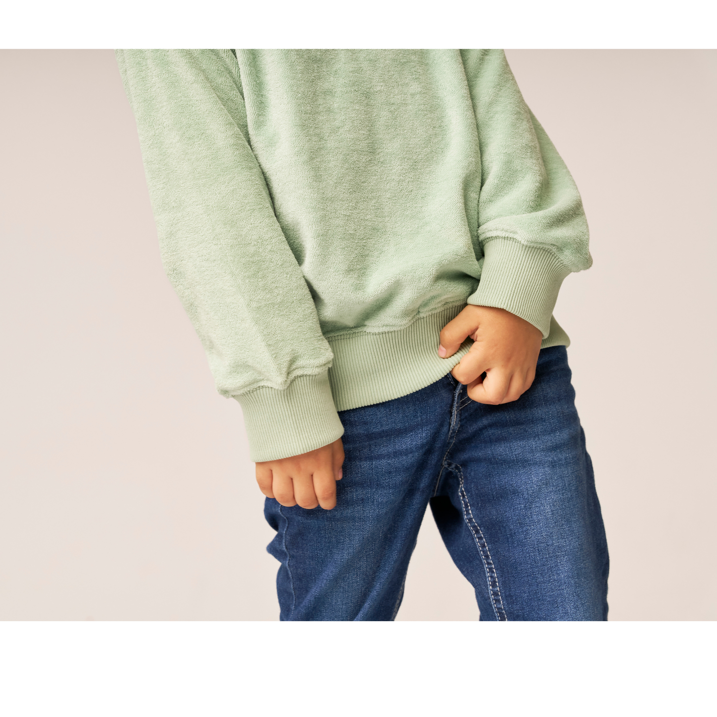 Terry Sweatshirt Cactus Green — 100% Organic Pima Cotton