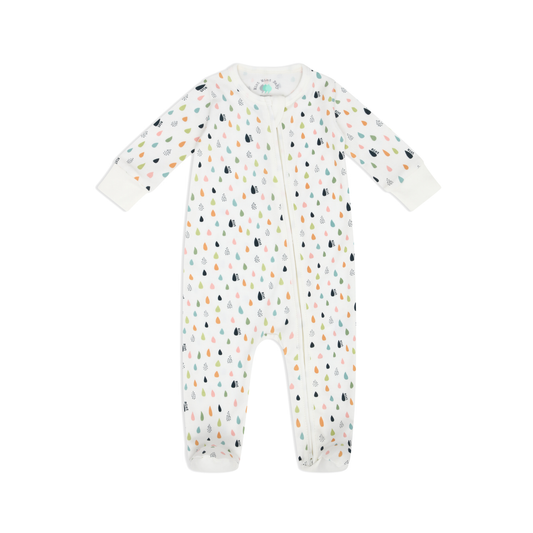 Tiny Drops Zip-up Baby Bodysuit