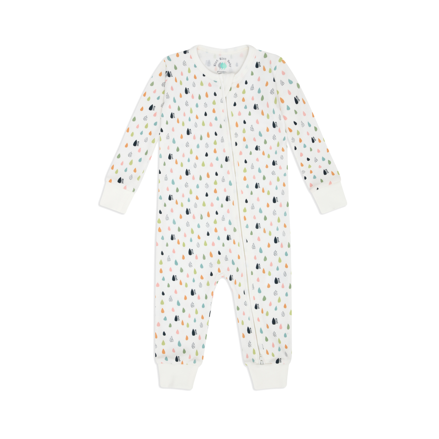 Tiny Drops Zip-up Baby Bodysuit
