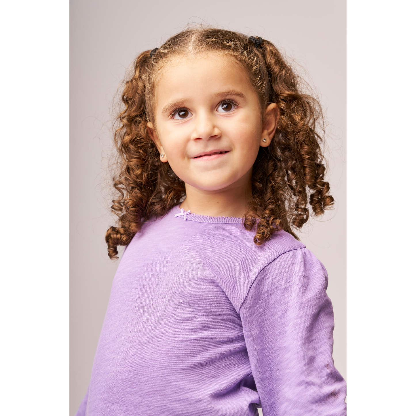 Puff Long Sleeve Tee Lilac — 100% Organic Pima Cotton