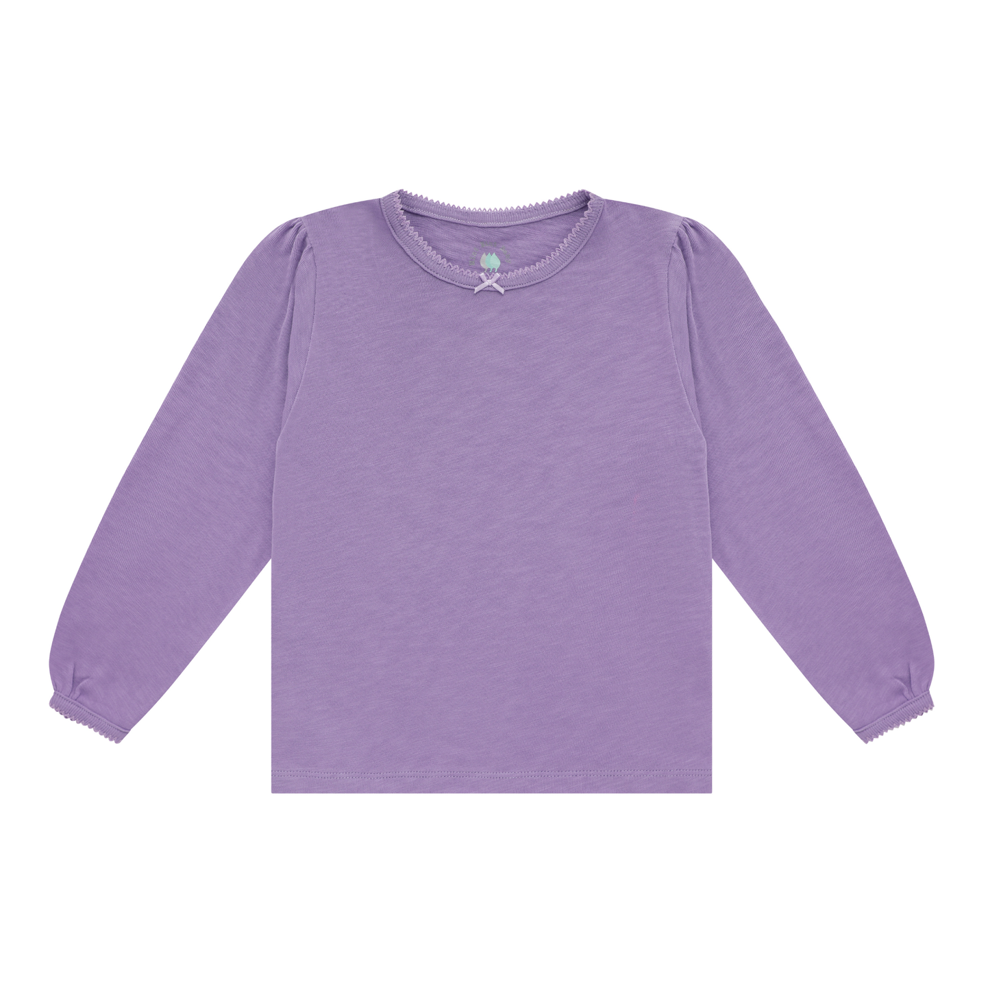 Puff Long Sleeve Tee Lilac — 100% Organic Pima Cotton