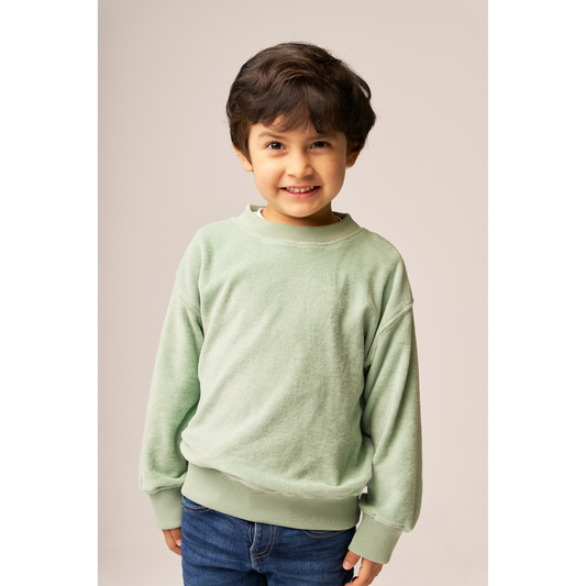 Terry Sweatshirt Cactus Green — 100% Organic Pima Cotton