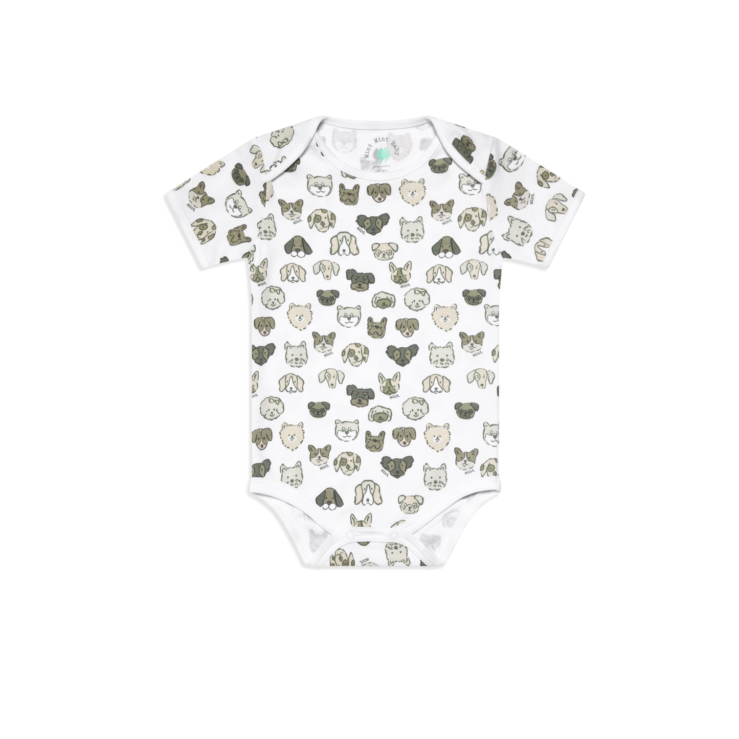 Mini Woof Squad Grey Short sleeve Bodysuit