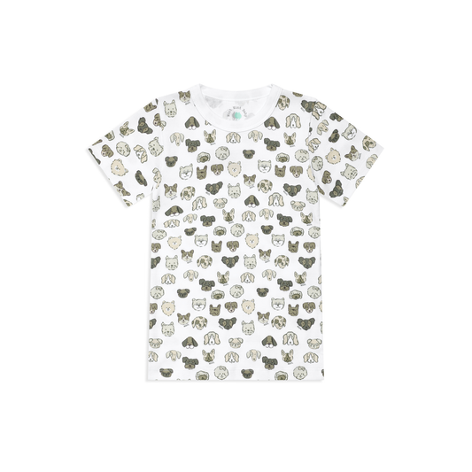 Mini Woof Squad Grey T-shirt