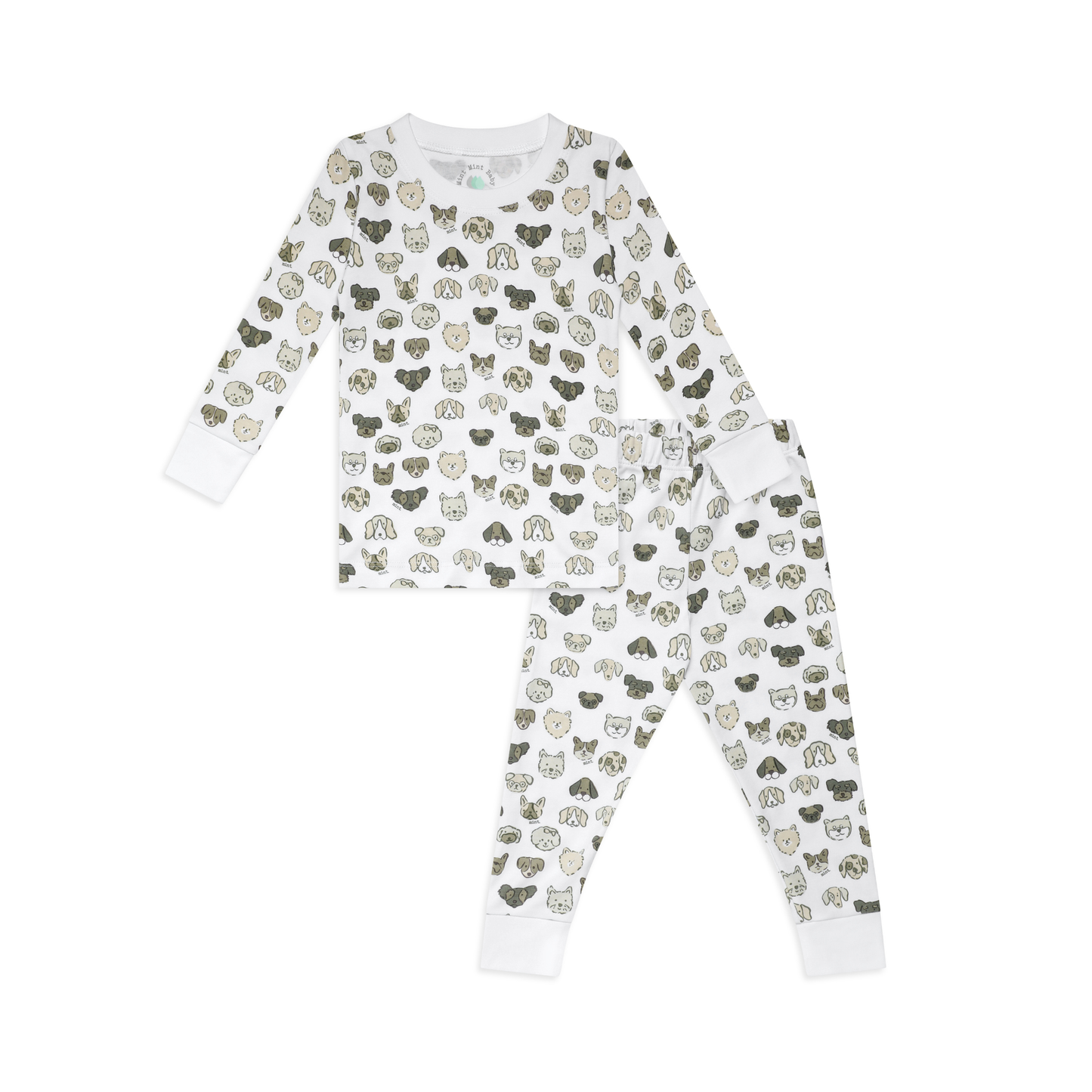 Mini Woof Squad Grey Two piece Kids Pajama