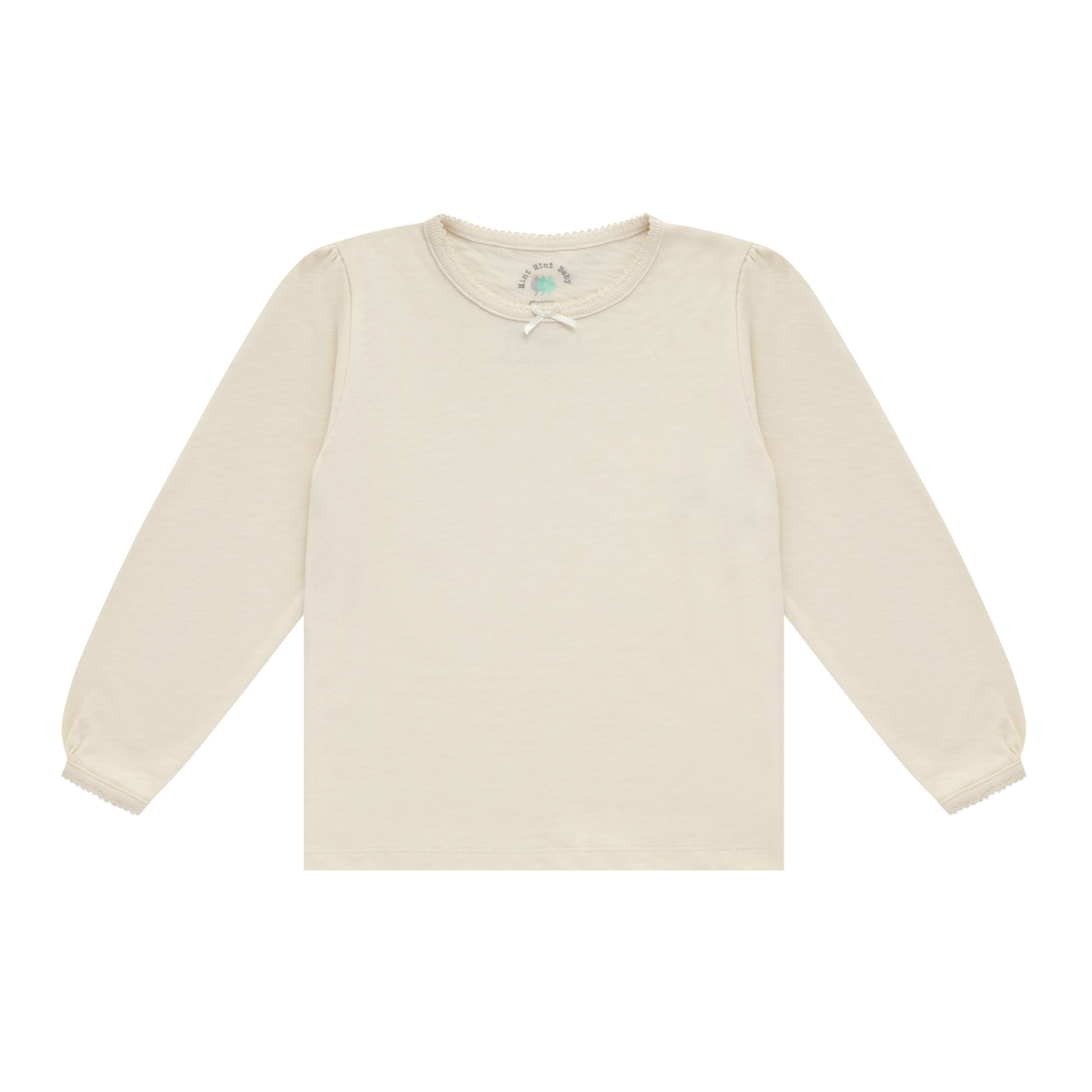 Puff Long Sleeve Tee Oat Cream — 100% Organic Pima Cotton