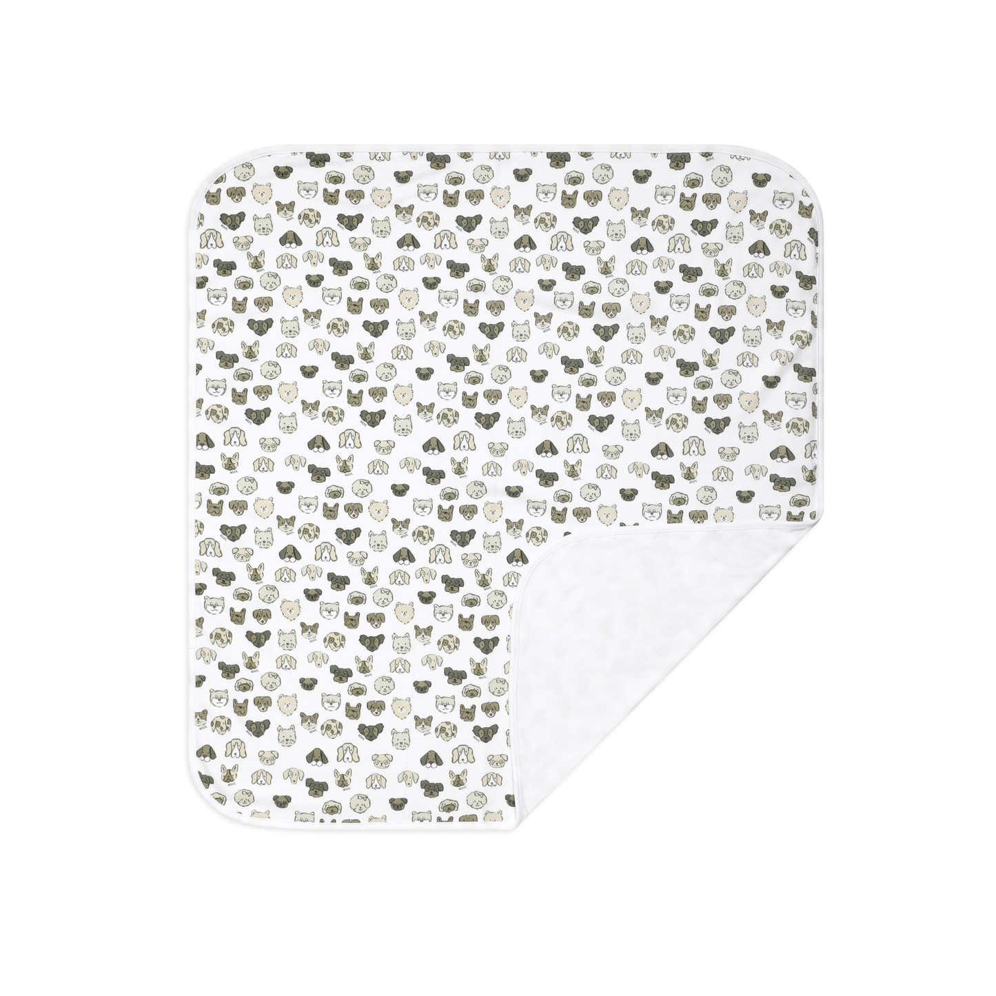 Mini Woof Squad Grey Baby Blanket