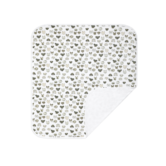 Mini Woof Squad Grey Baby Blanket