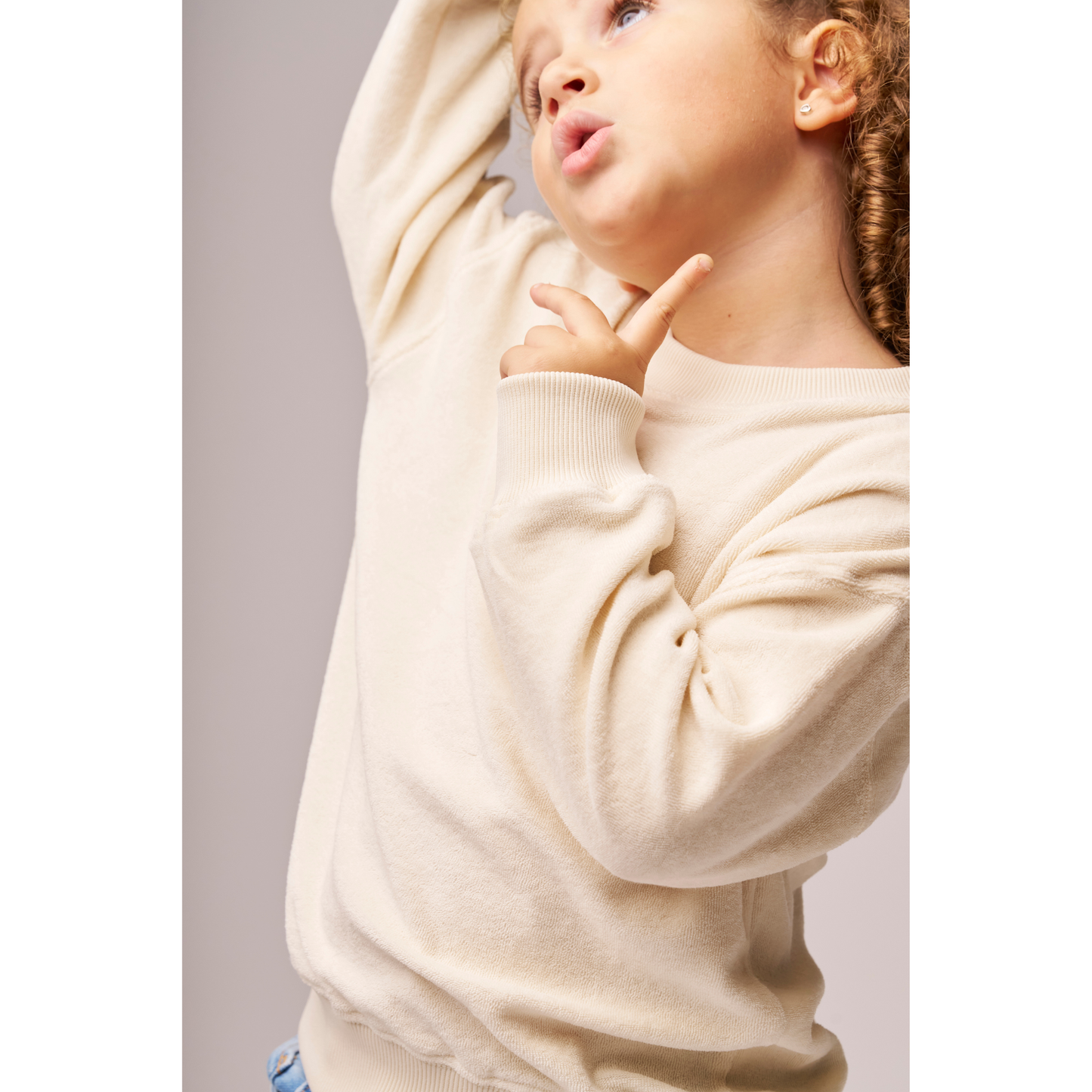 Terry Sweatshirt Oat Cream — 100% Organic Pima Cotton