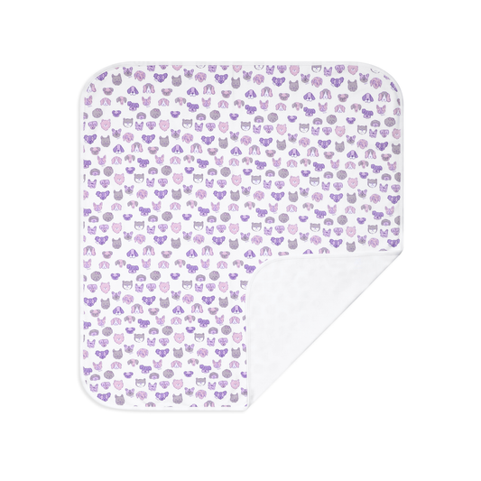 Mini Woof Squad Lilac Baby Blanket