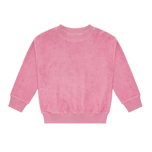 Terry Sweatshirt Peony — 100% Organic Pima Cotton