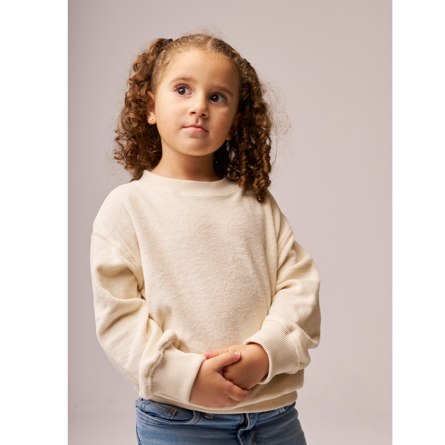Terry Sweatshirt Oat Cream — 100% Organic Pima Cotton