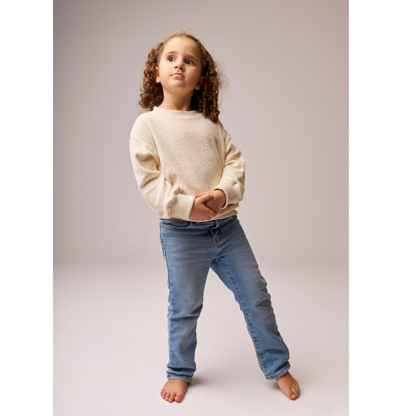 Terry Sweatshirt Oat Cream — 100% Organic Pima Cotton