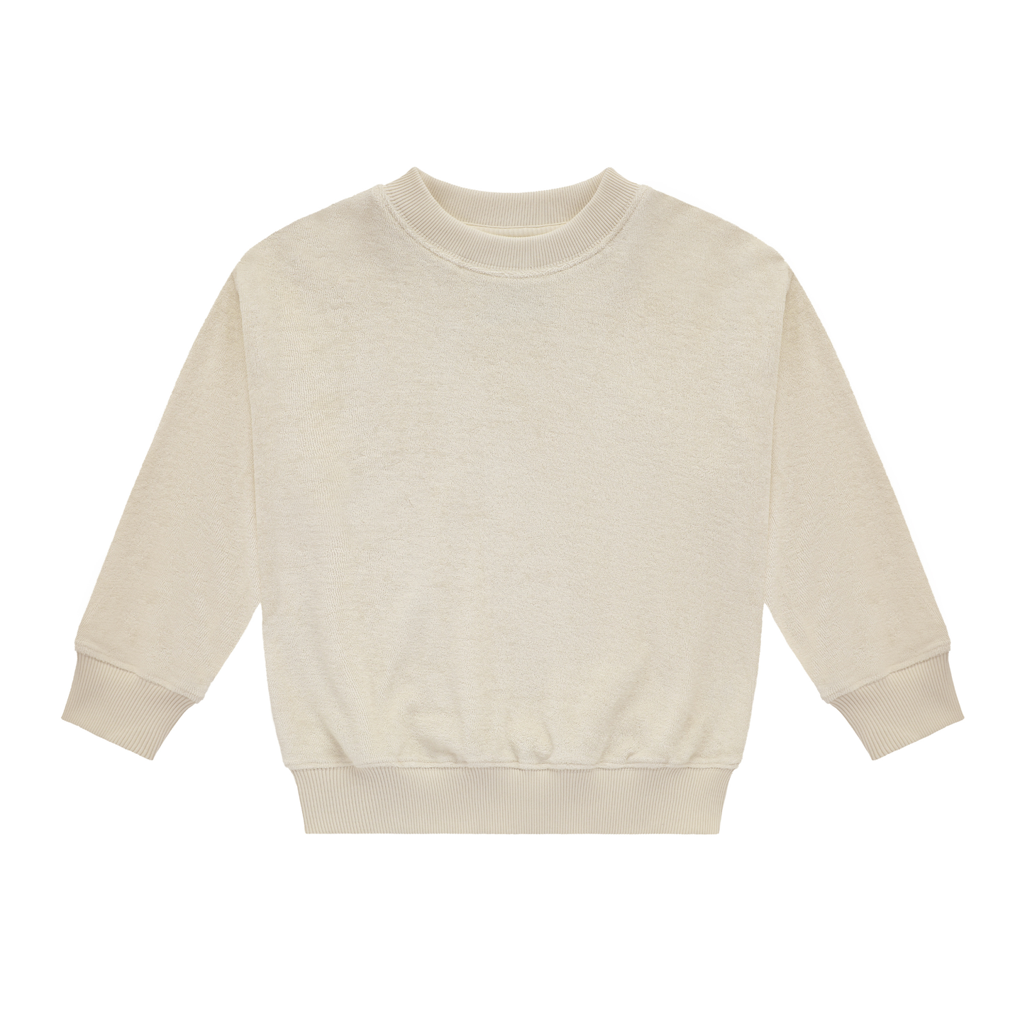 Terry Sweatshirt Oat Cream — 100% Organic Pima Cotton