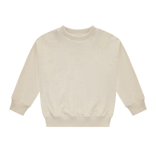 Terry Sweatshirt Oat Cream — 100% Organic Pima Cotton