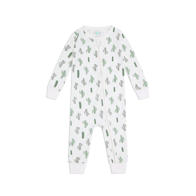 Cactus Garden Zip-up Baby Bodysuit