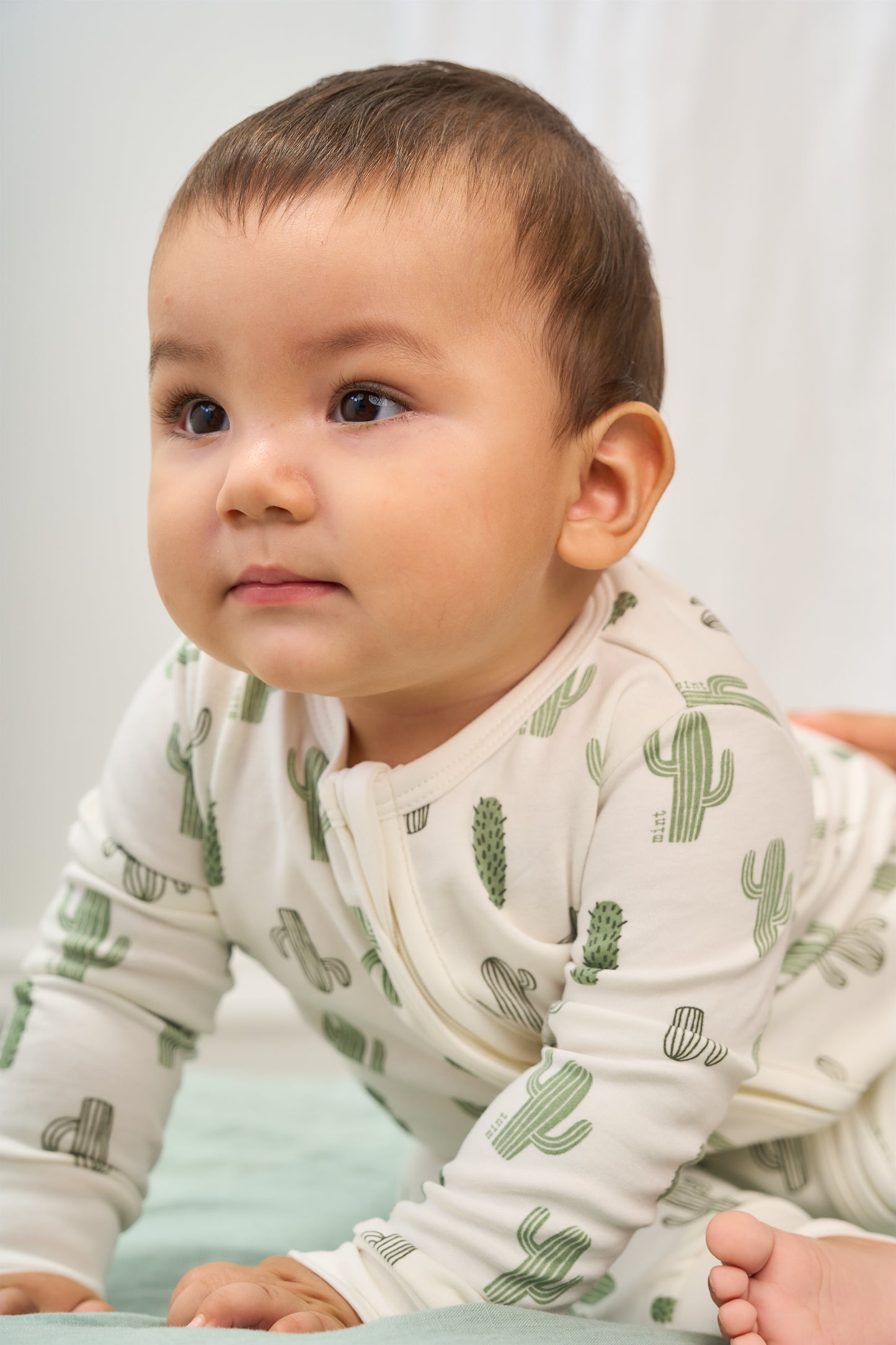 Cactus Garden Zip-up Baby Bodysuit