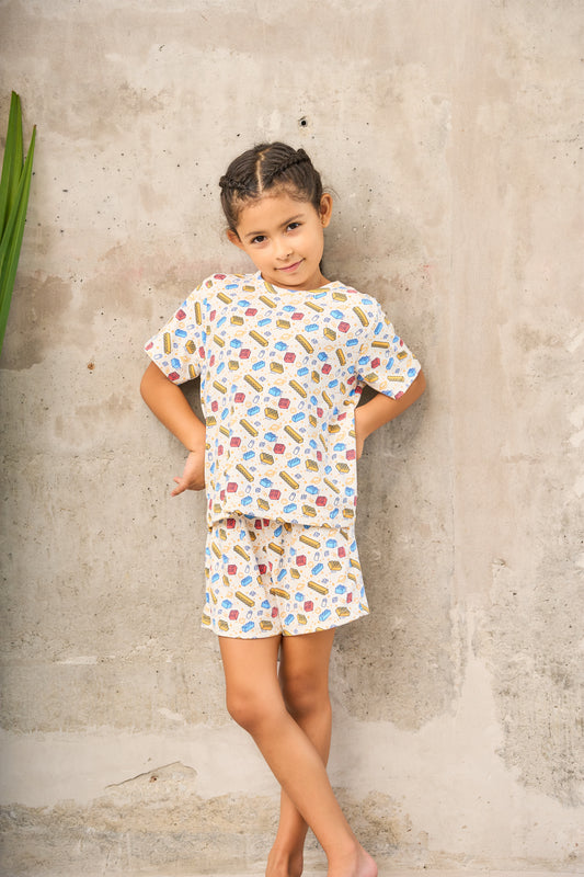 Creative Blocks Short Pajama set