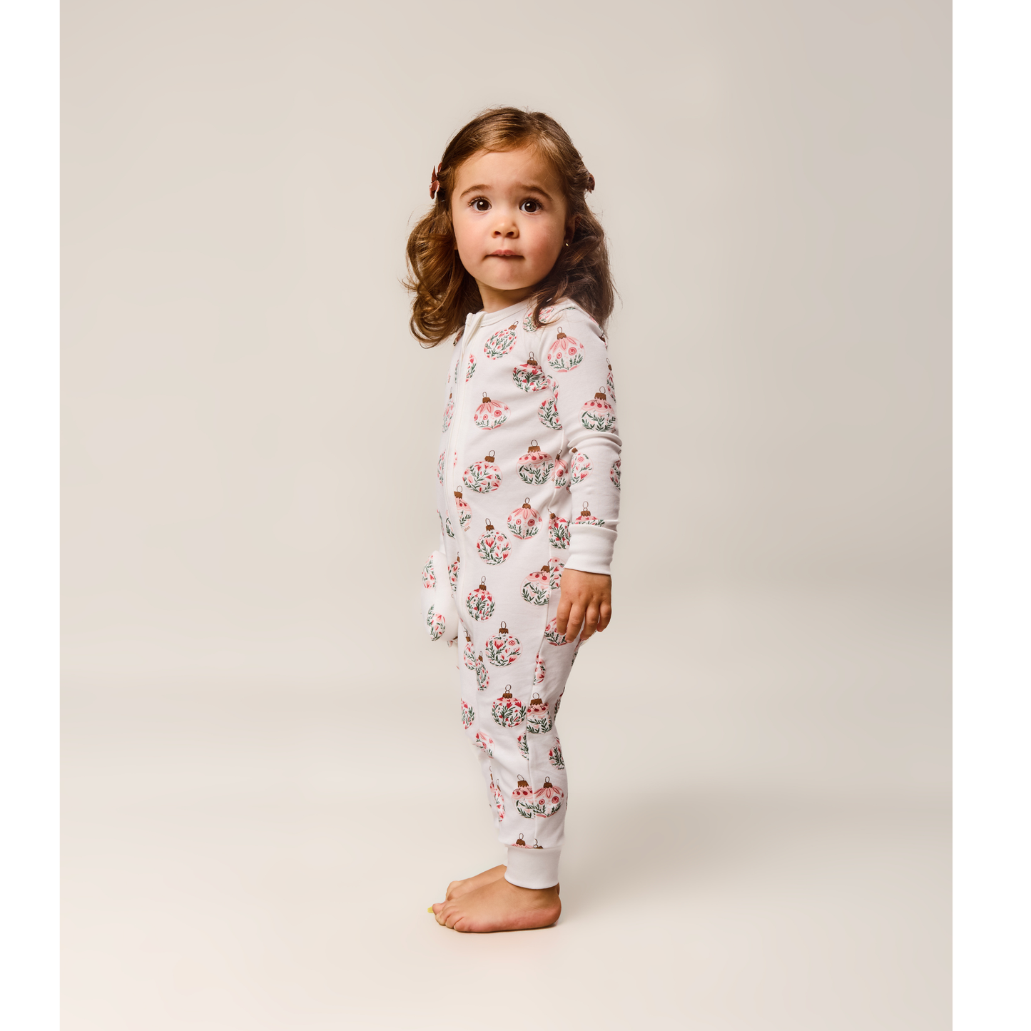 Ornament Garden Zip-up Bodysuit